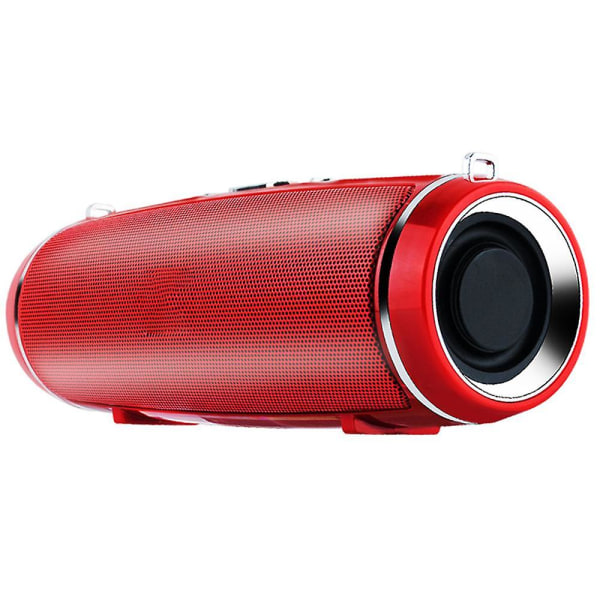 Bärbara Bluetooth högtalare Trådlösa och vattentäta djupbassubwoofer perfekt för fester, resor, utomhus, hem, dusch Red