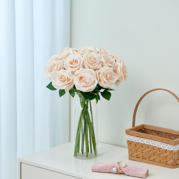 Kunstig rose, rosa, 50cm, 10 stk