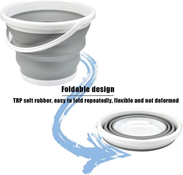 5L Foldbar Spand, Foldbar Silikone Vandvogn Moppespand, Rejse Essential Bærbar Spand