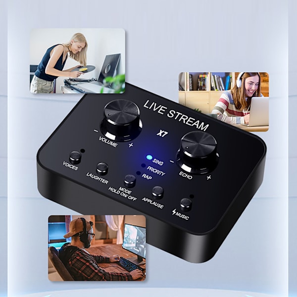 K-song Live lydkort Effektivt lydgrensesnitt Podcast-utstyr for KTV Spesialtilbehør default