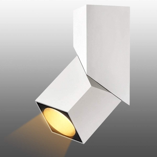 12W Loftlampe LED Spotlights Justerbar Spotlight Bar Industrielt Loftlampe 355 Graders Sving, Varmt Hvidt Lys, Aluminium