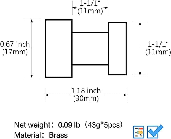 Krok för Badrock, 5-pack, Krom, Väggmonterad, för Badrum och Kök-14995