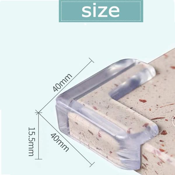 transparent anti-collision corner L-shaped corner glass coffee table protective corner silicone cover A