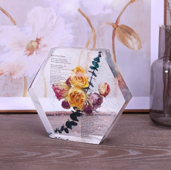 Hartsform, hexagonal hartsform för blomsterbevarande, 18,4*16,5*5,1cm A