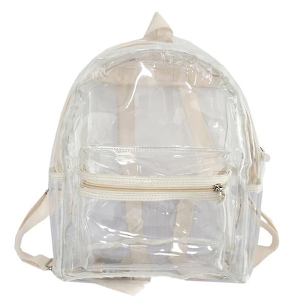 Transparent Jelly Backpack Creative Clear Backpack Delicate Clear Backpack White 30X26X11cm