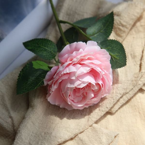 Kunstig pæon, rose, pink, 20 stk.