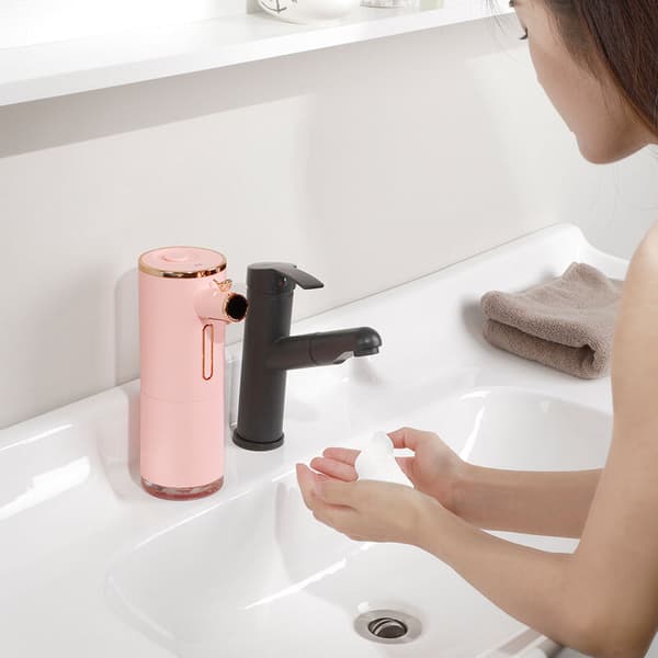 300-500 ml Automatisk Sæbedispenser med Skum - Berøringsfri Sensor - Designer Sæbedispenser til Køkken, Badeværelse og Wellness Grøn C