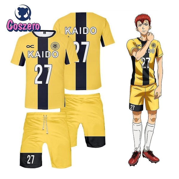 Ao Ashi Cosplay Costume Kaido Fotballdrakt Sportsklær Ashito Aoi Eisaku Keiji Uniform Yuma Kanpei Motoki Jun Marchs Asari Tee