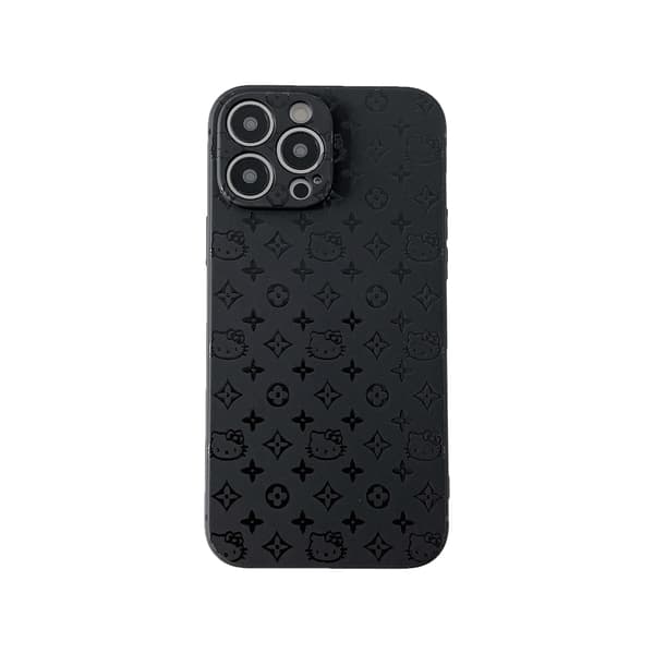 04; Mjukt TPU-telefonskal med tecknat motiv för iPhone 15, med en linjär design. iPhone 15