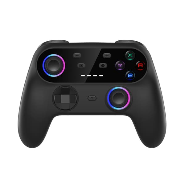 Orange/blå trådløs controller, kompatibel med PlayStation 4 med vibration og USB-kabel, ergonomisk design