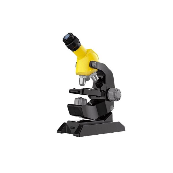 Mikroskopsats LED 100X-1200X Förstoring Barn Science Leksaker Prover STEM Yellow Kit