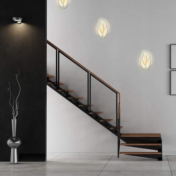 Bladformad LED-vägglampa - Modern metall- och akryldesign - sovrum, hall, vardagsrum - 7W power