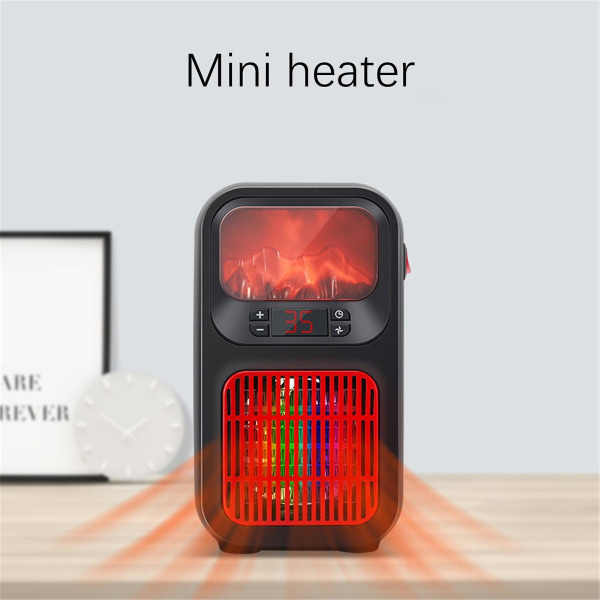 Mini husholdningsflamme som varmelegeme Lille husholdningskontorskrivebord
