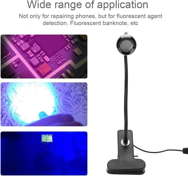 UV sort UV-behandling USB Lilla Lampe Perleholder Plug and Play 3W USB LED Lampe A