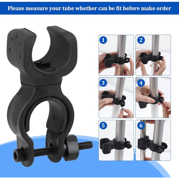 2 st Stödkäppshållare för Rollator, Universal Stödkäppshållare Rollator Tillbehör Stark Kryckor Stickfäste Vandringskäppshållare Tillbehör