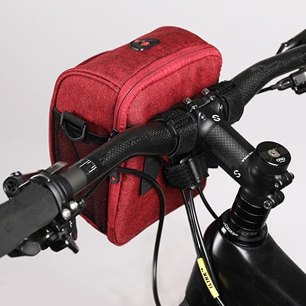 Cykelstyrväska Vattentät cykelfrontväska för alla typer av cyklar med avtagbar axelrem och cover, lämplig för utomhusturer