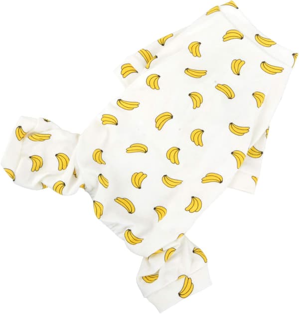 Bomulls Pyjamas för Hund, Sött Tryck, Bananmönster, Medium, 10318