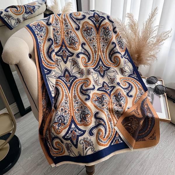 2024 Elegant Dam Pashmina Vinter Tjock Värme Dubbelsidig Fransar Sjal Kallsäker Vindtät Filt Sjal 11
