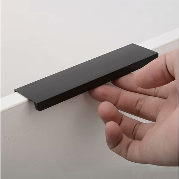10 stk. møbelgreb, skabsgreb, skrueafstand, skjulte greb, sorte aluminiums møbelgreb, 10,96 mm