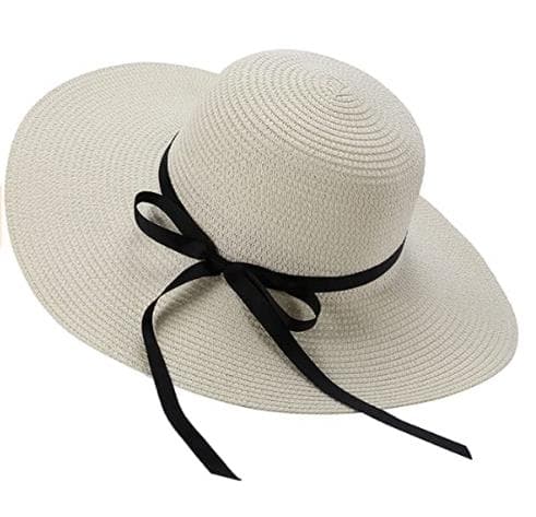 Dame solhat stråhat sommer strandhat hat foldbar bred skygge stråhat rejse UV-beskyttelse sommer strandhat
