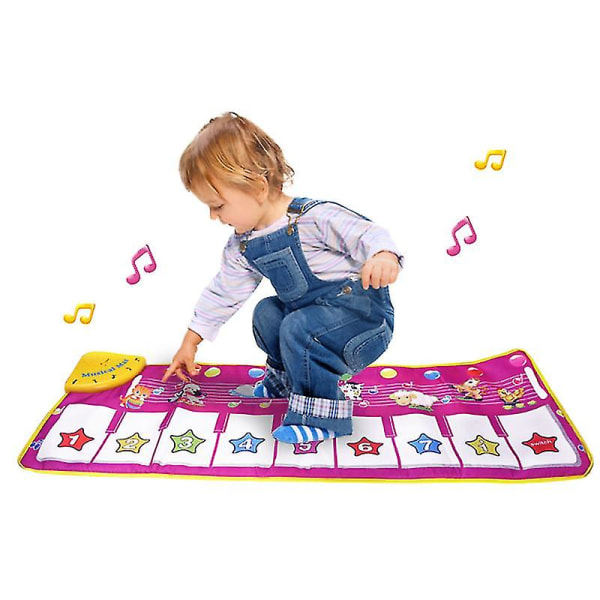8 stilarter musikmåtte med dyrestemme Baby klaver spille tæppe Musik spil instrument legetøj Tidligt pædagogisk legetøj til børn gave Style 1 one size