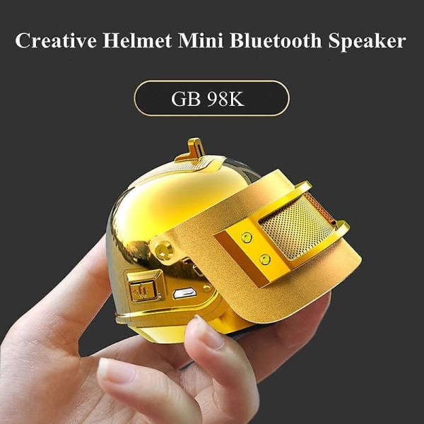 Bluetooth-højttaler Trådløs Mini Bærbare Stereo-højttalere Metalhøjttalere (Guld)