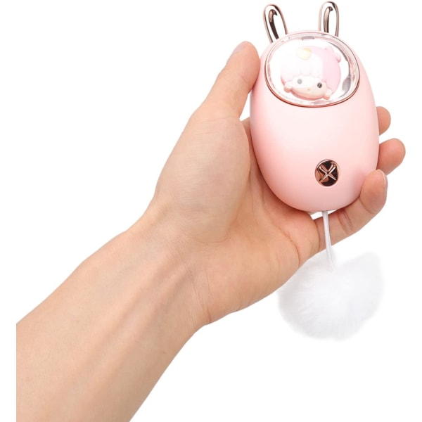 Elektrisk håndvarmer, 5W bærbar lommehåndvarmer med 2 temperaturgear (pink)