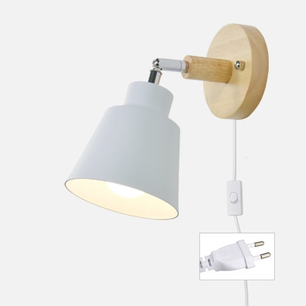 Vit belysning Industriell vägglampa - Vintage inomhusvägglampa för barn, sänglampa Lämplig för sovrumsbar restaurang loftlampa