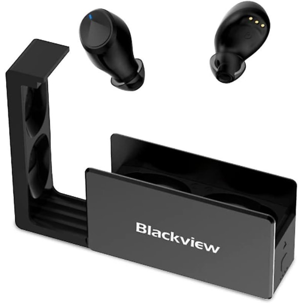 Blackview AirBuds 2 trådlös Bluetooth 5.0 hörlurar med USB-C snabbladdning, 25 timmars batteritid, automatisk ihopparning, inbyggd mikrofon, Hi-Fi stereoheadset