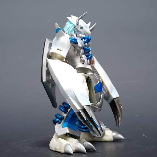 Digital Monster Anime Figur, 20 cm Wargreymon Hvid Statue Samlerobjekt Skrivebordsdekoration til Voksne