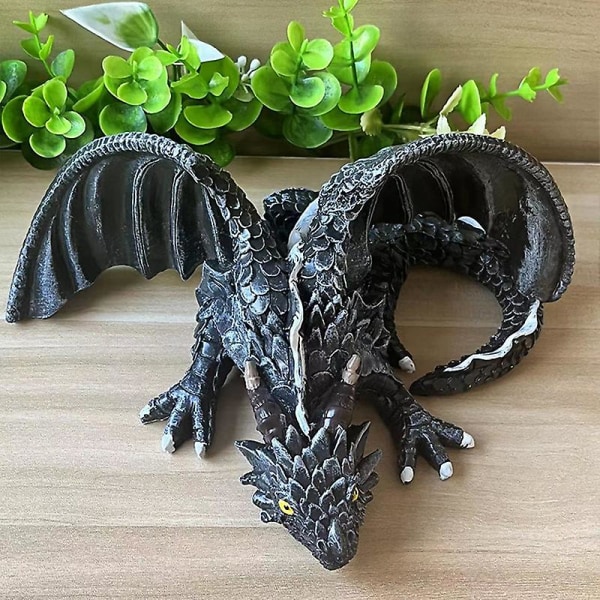 Harpiks Craft Dekoration Winged Dragon Sculpture Ornament