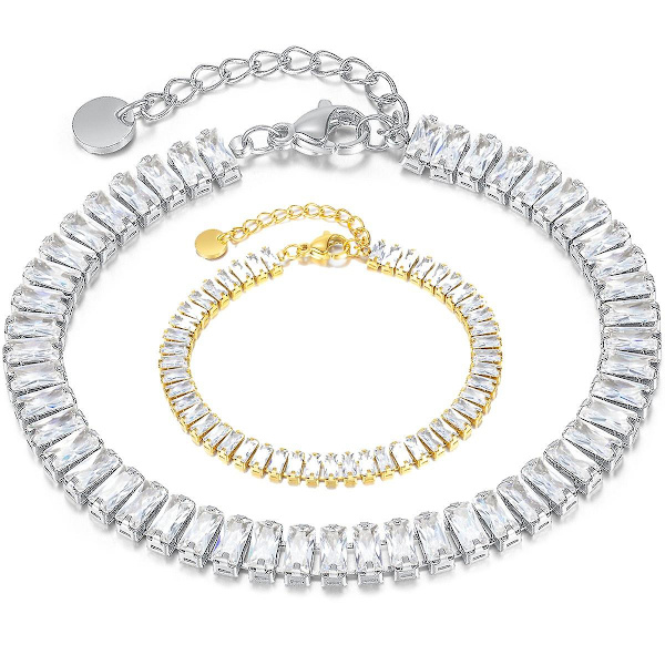 Armband Dubbellagers armband av titanstål - Snyggt och hållbart handtillbehör gold
