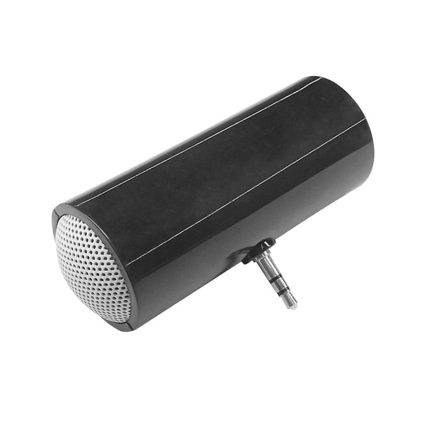 Mini ljudbox stereo subwoofer line-in högtalare med 3,5 mm trs plugg för iphone ipad ipod android smartphone surfplatta tillbehör Black