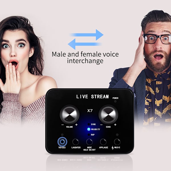 K-song Live lydkort Effektivt lydgrensesnitt Podcast-utstyr for KTV Spesialtilbehør default