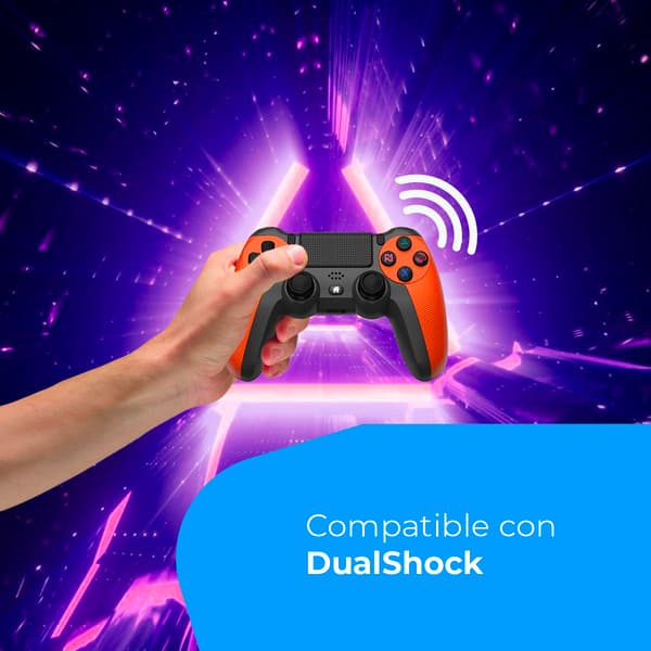 Hvid trådløs spilcontroller, kompatibel med PS4 / PS3 / PC / mobile enheder, dobbelt vibration, 6-akset bevægelse, LED-lys, berøringsplade, lydstik