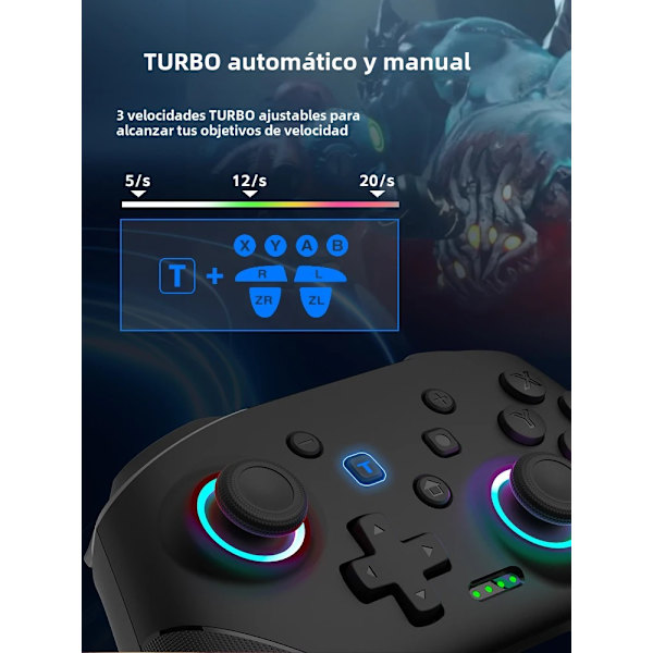 Trådløs spilcontroller, kompatibel med PS1/PS2/PS3/PC/Android TV, bærbar gamepad med batteri