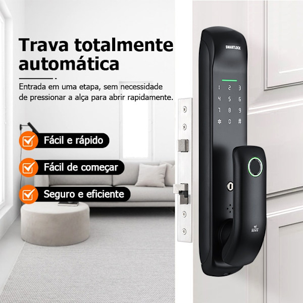 Elektronisk Fingeraftryk Biometrisk Frostpaneldør Lås WiFi TUYA Adgangskode IC-kort Sikkerhed