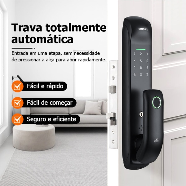 Elektroniskt fingeravtryck Biometrisk frostad panel Digital smart dörrlås WiFi TUYA Lösenord IC-kort Säkerhet