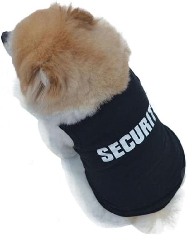 Sommar Söt Hund Husdjursväst Bomull Valp T-shirt Tryck Valp Kläder Klänning, 10344