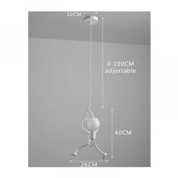 Riippuvalaisin, valkoinen, 1 kpl