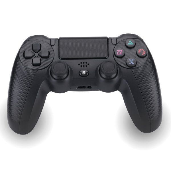 Gul Trådløs Spillkontroller, Kompatibel med PS4 / PS3 / PC / Mobile Enheter, Dobbel Vibrasjon, 6-Akse Bevegelse, LED-Lys, Touchpad, Varmefunksjon