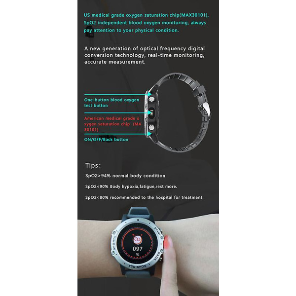 P08 Vattentät Smart Watch Fitness Watch Smart Armband Smart App + Big Data Cloud Service