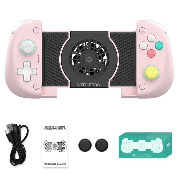 Sort 2.4G Trådløs Spilcontroller, Kompatibel med Linux, Android-telefon, PC og Smart TV, Joystick Gamepad