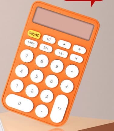 Mini Kalkulator Søtt Utseende Håndholdt Skrivebordskalkulator Digital Smart Kalkulator (Oransje) B