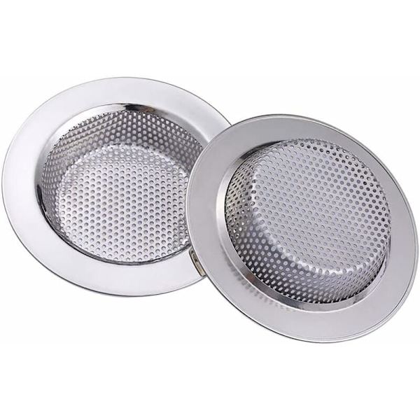 Stk Køkkenvask Filter, Rustfrit Stål Vask Filter, Metal Filter Badekar Vask Filter til Badeværelse Køkken 7,5 cm Diameter