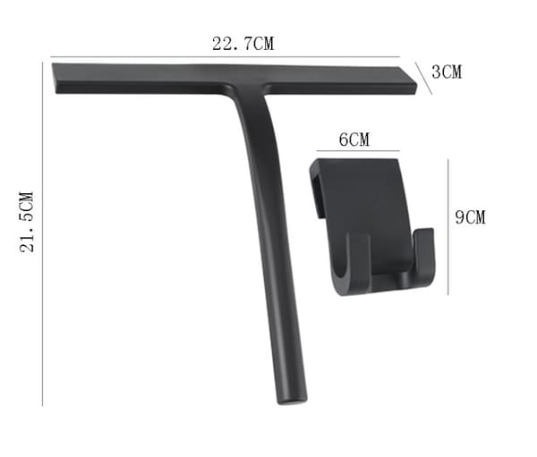Sugekopp + vindusvisker svart - bad, 22,7*3*21,5cm S