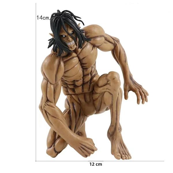 Knäböjande kolossal titan krigar actionfigur, stor ledad samlarleksak, festlig present för barn