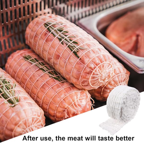 Set med 4 köttförpackningsnät Elastiska rökta kött Barbecue Ham Elbow Köttband-14414