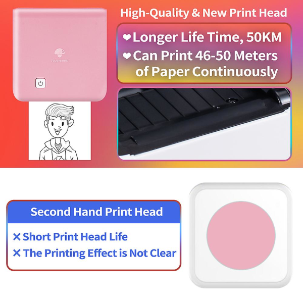 M02pro 300dpi Pocket Printer Ios & Android Phone Mini Printers Transpaprent Paper Wireless Portable Photos Print