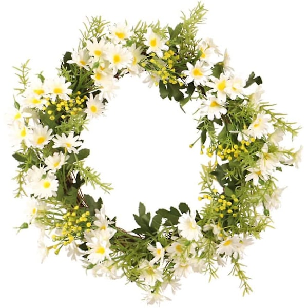 Verktyg Dörrkransar Daisy Blommig Krans Konstgjord Färgglad Blomma